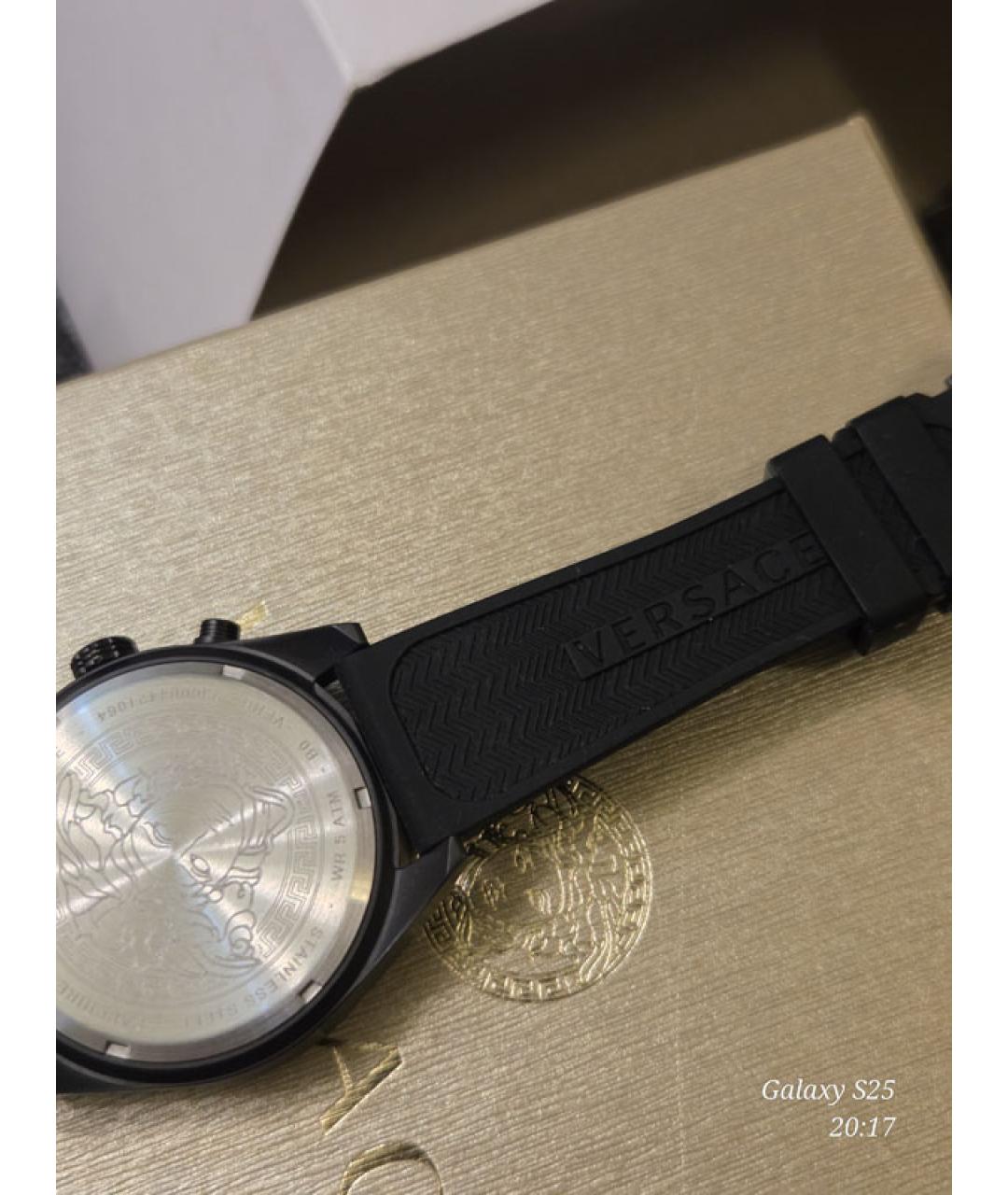 VERSACE Черные стальные часы, фото 8