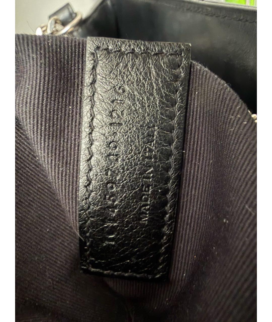 SAINT LAURENT Черная кожаная сумка через плечо, фото 3