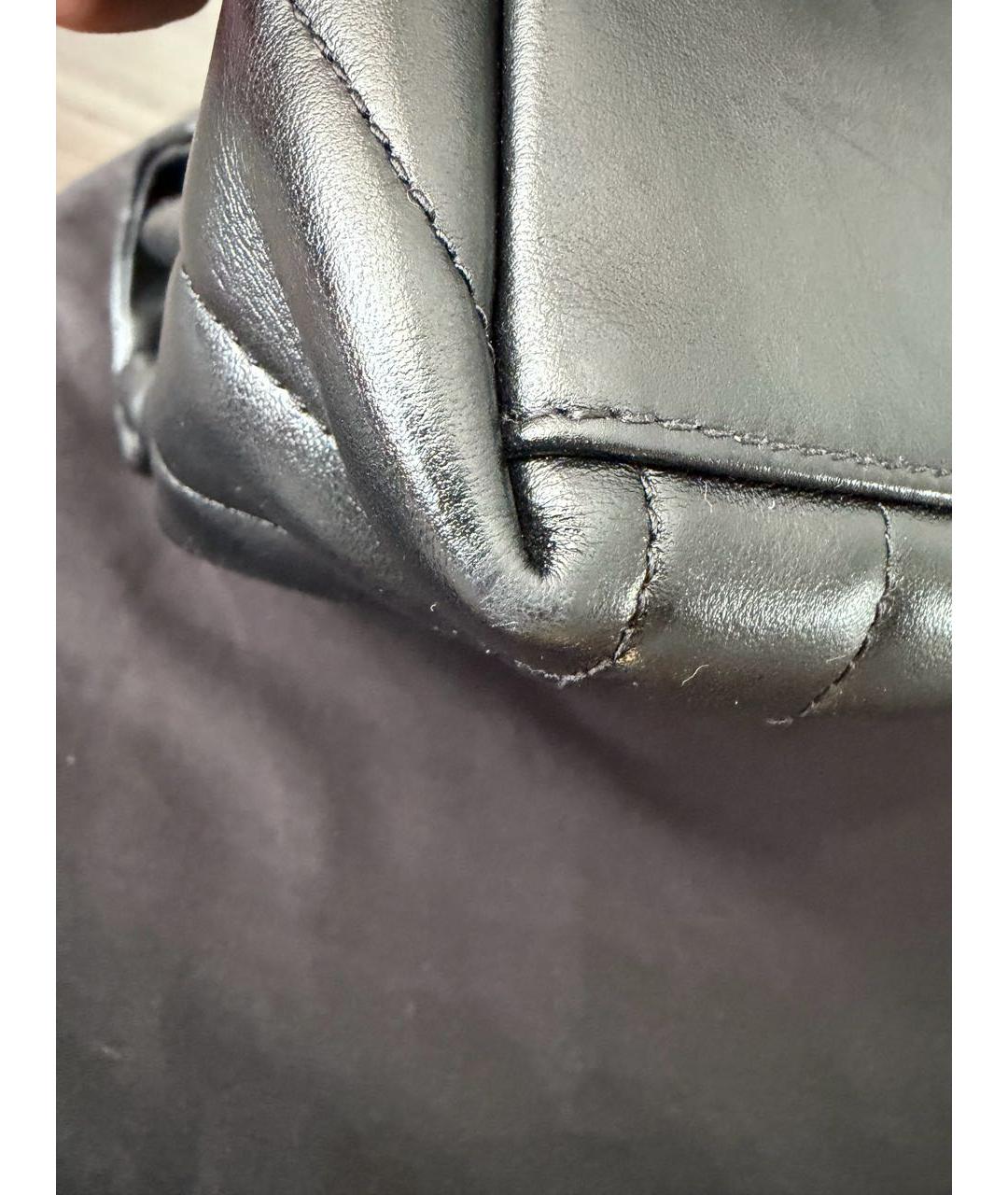 SAINT LAURENT Черная кожаная сумка через плечо, фото 6