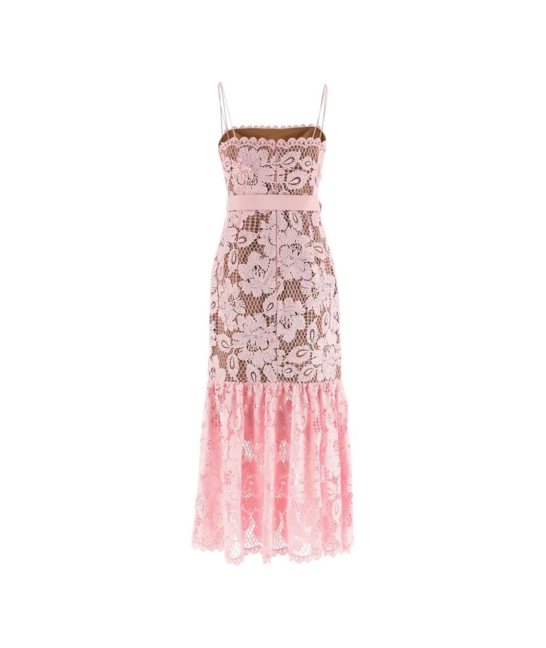 SELF-PORTRAIT Розовое полиэстеровое вечернее платье, фото 4