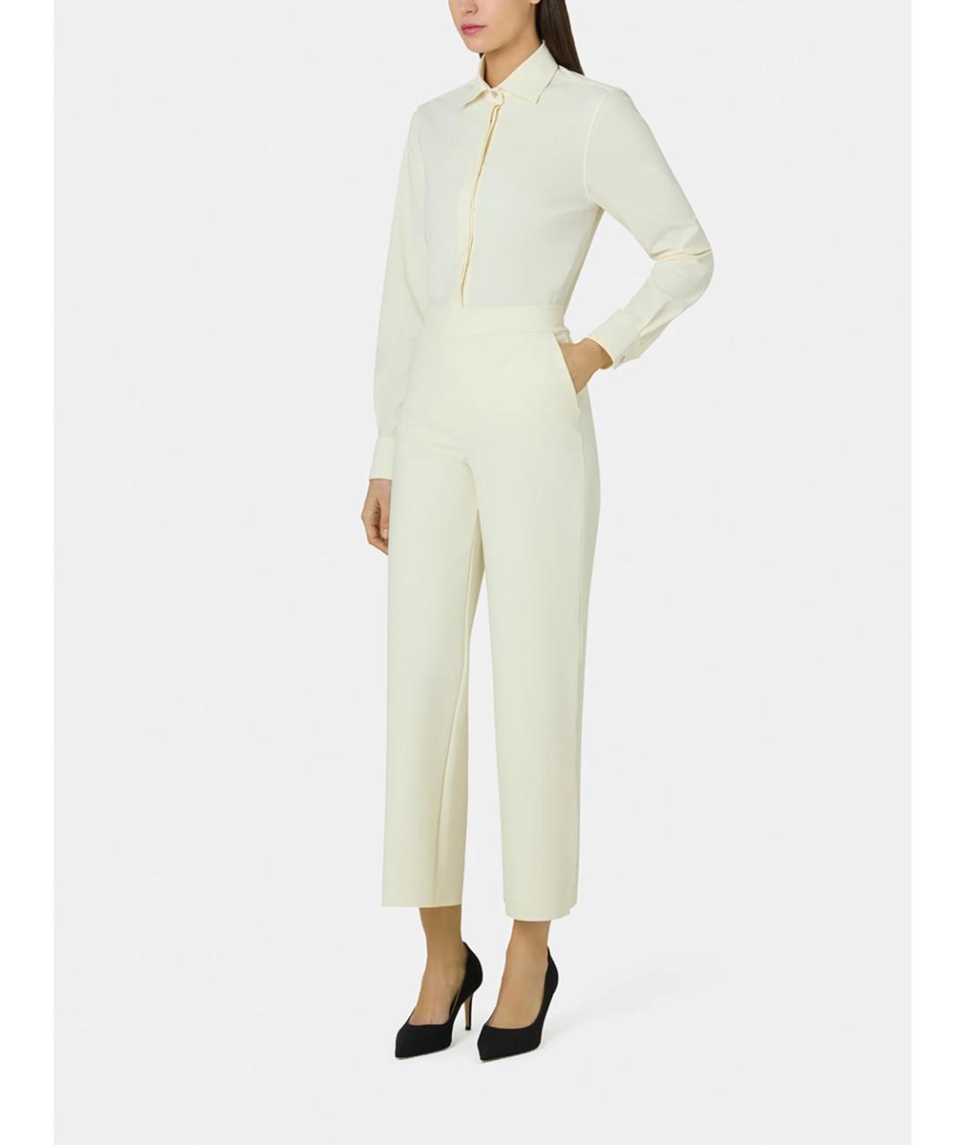 CHIARA BONI Бежевые полиамидовые прямые брюки, фото 3