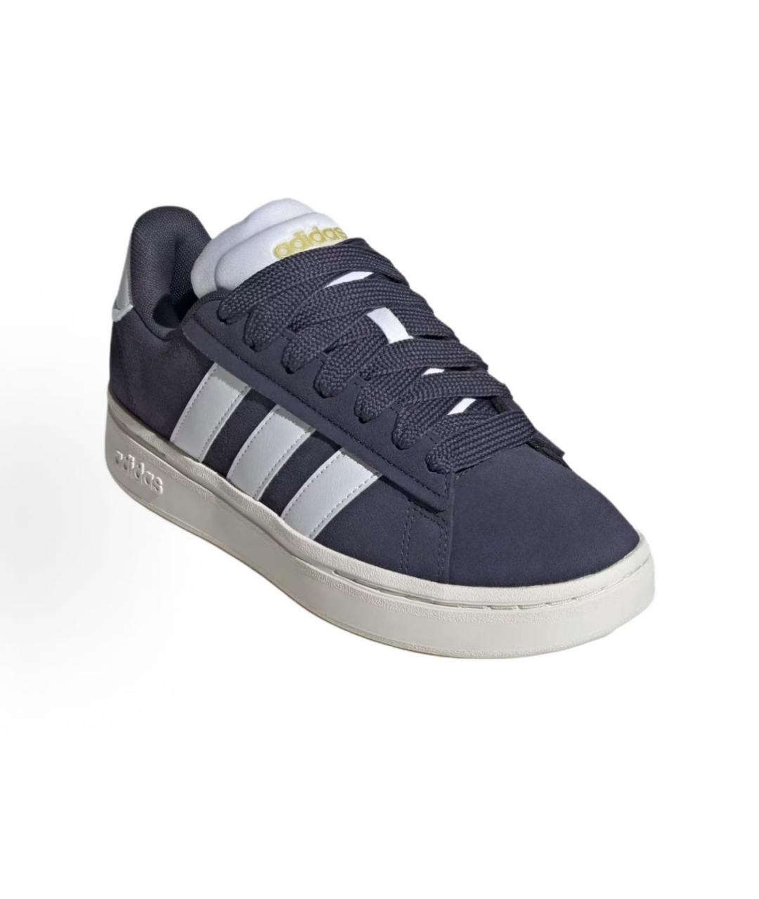 ADIDAS Темно-синие замшевые кроссовки, фото 2