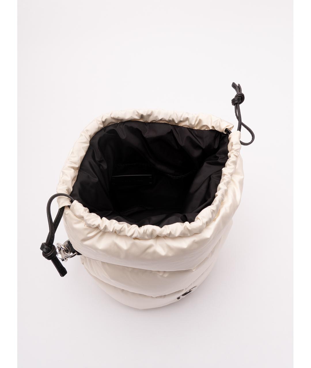 MONCLER Бежевая тканевая сумка с короткими ручками, фото 5