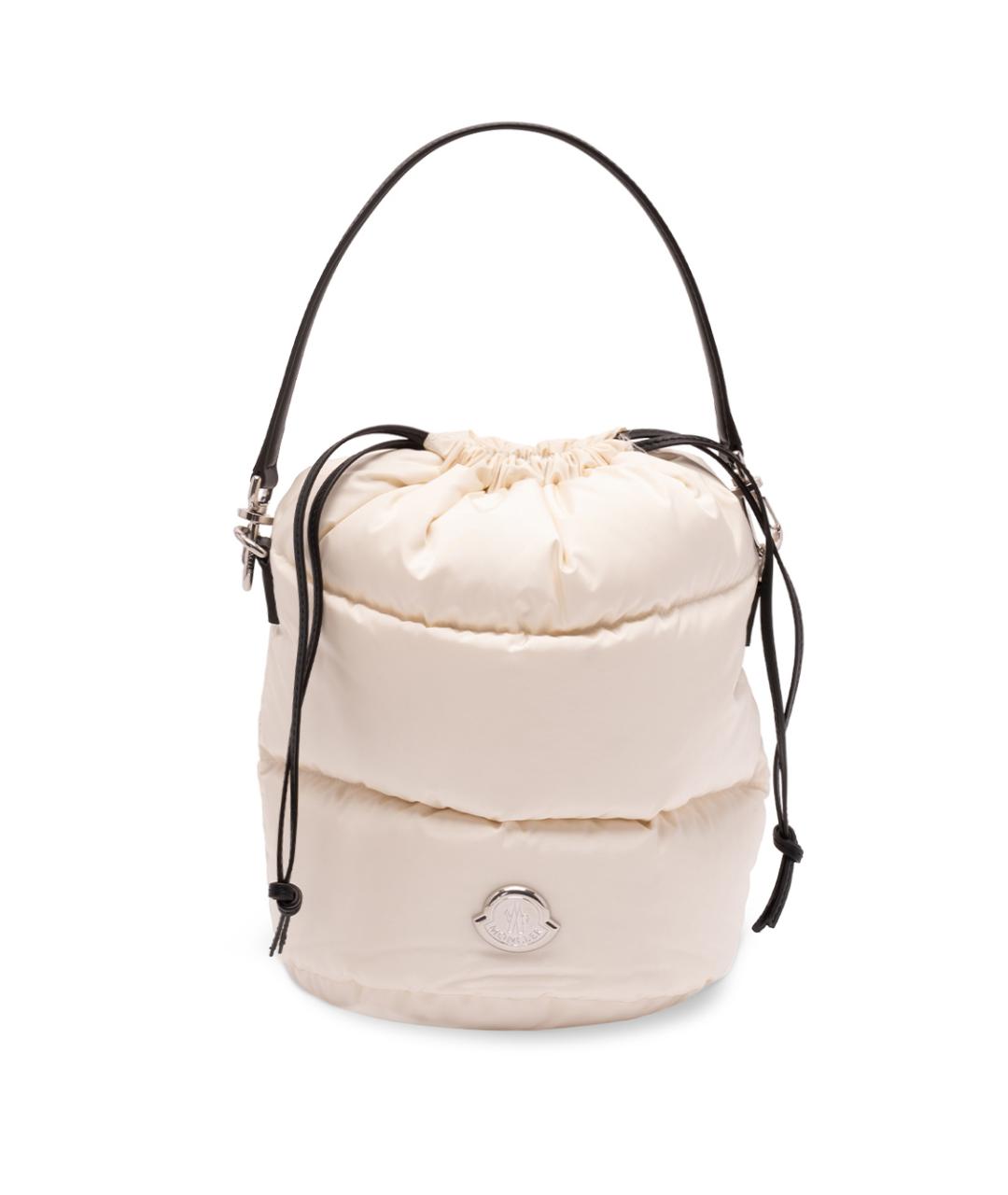 MONCLER Бежевая тканевая сумка с короткими ручками, фото 1