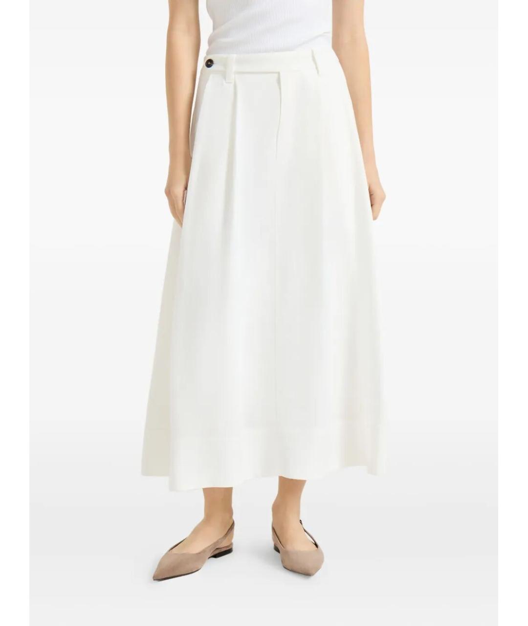 BRUNELLO CUCINELLI Бежевая вискозная юбка миди, фото 3