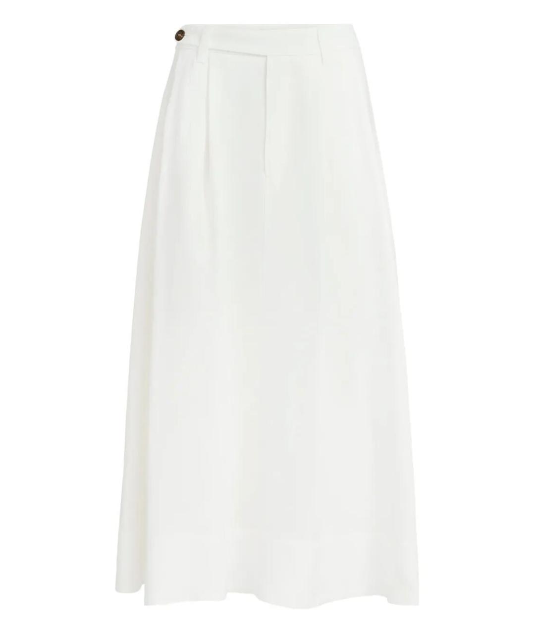 BRUNELLO CUCINELLI Бежевая вискозная юбка миди, фото 1