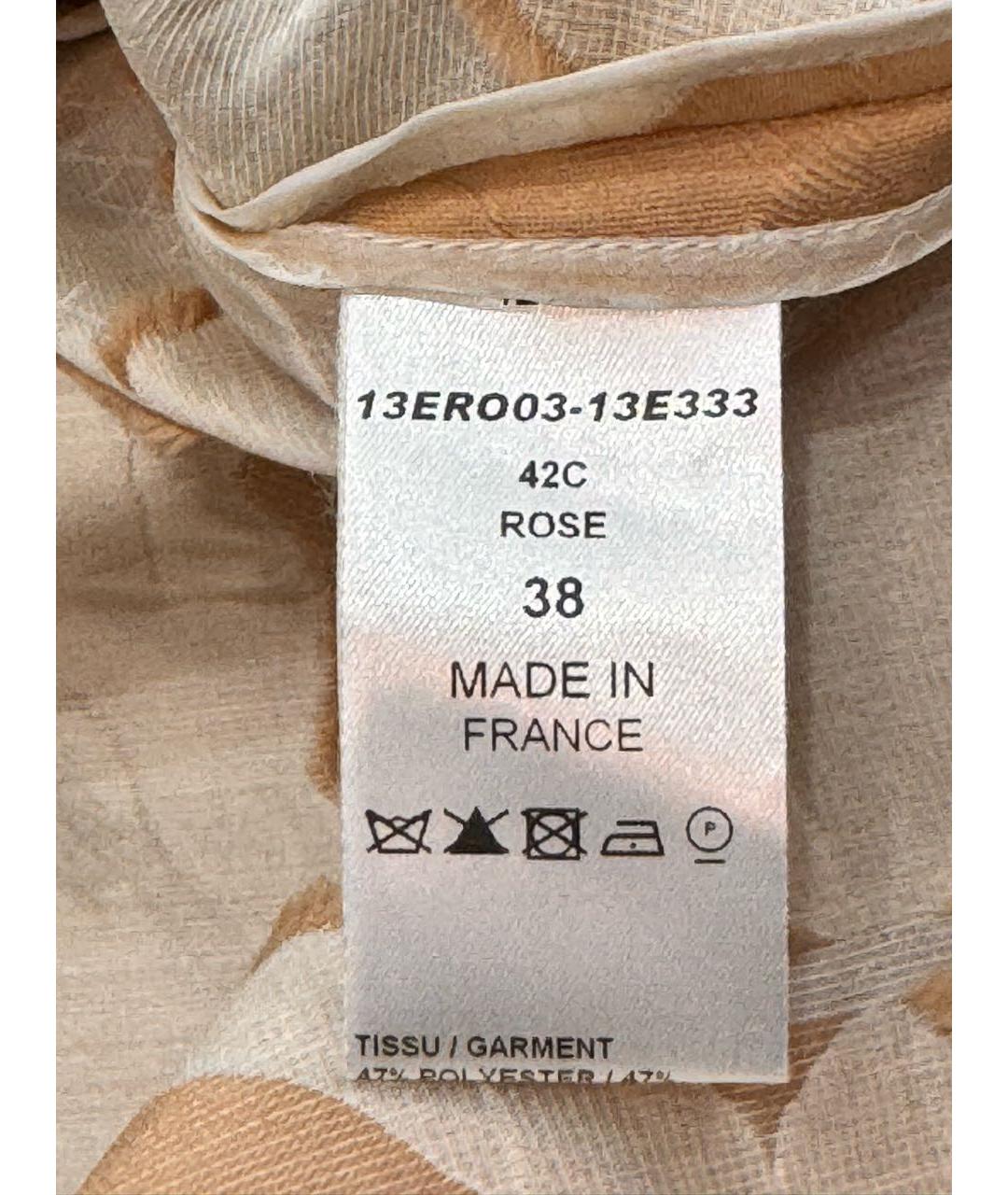 CHLOE Бежевое шелковое коктейльное платье, фото 6