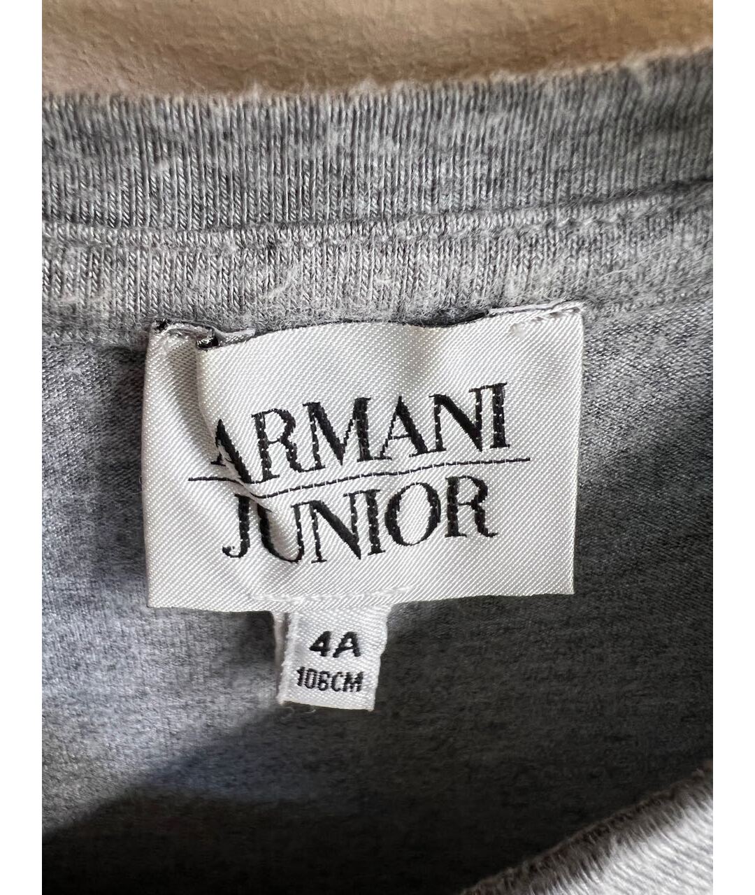 ARMANI JUNIOR Серый хлопковый комплект, фото 6