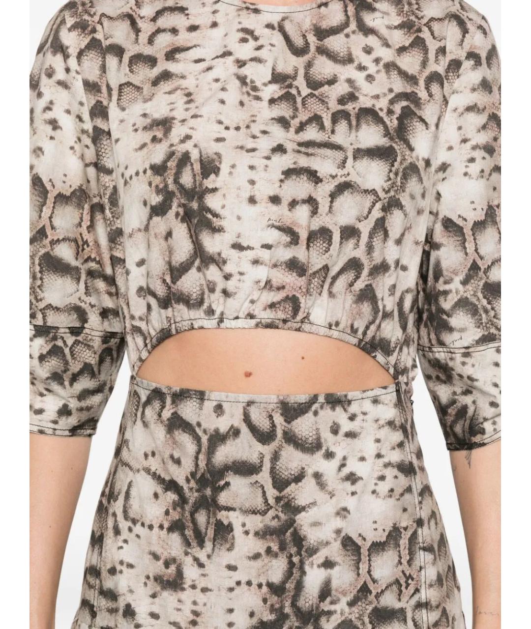 PINKO Мульти хлопковое повседневное платье, фото 4