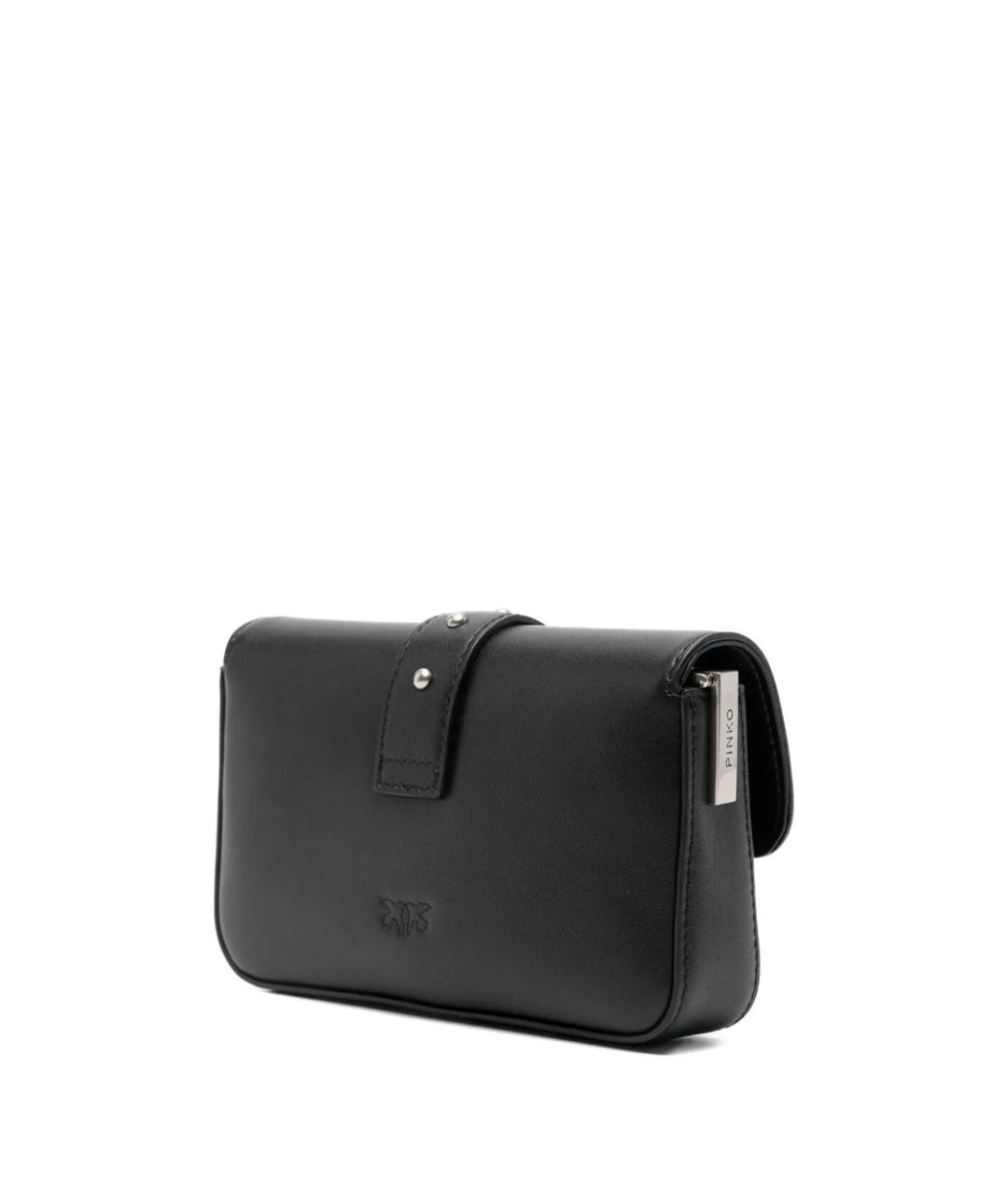 PINKO Черная кожаная сумка через плечо, фото 2