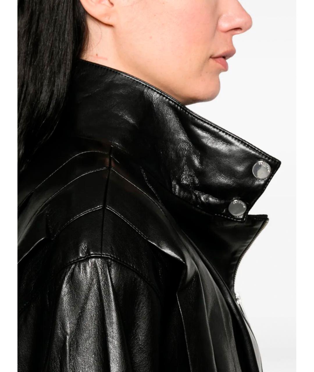 SELF-PORTRAIT Черная полиуретановая куртка, фото 3