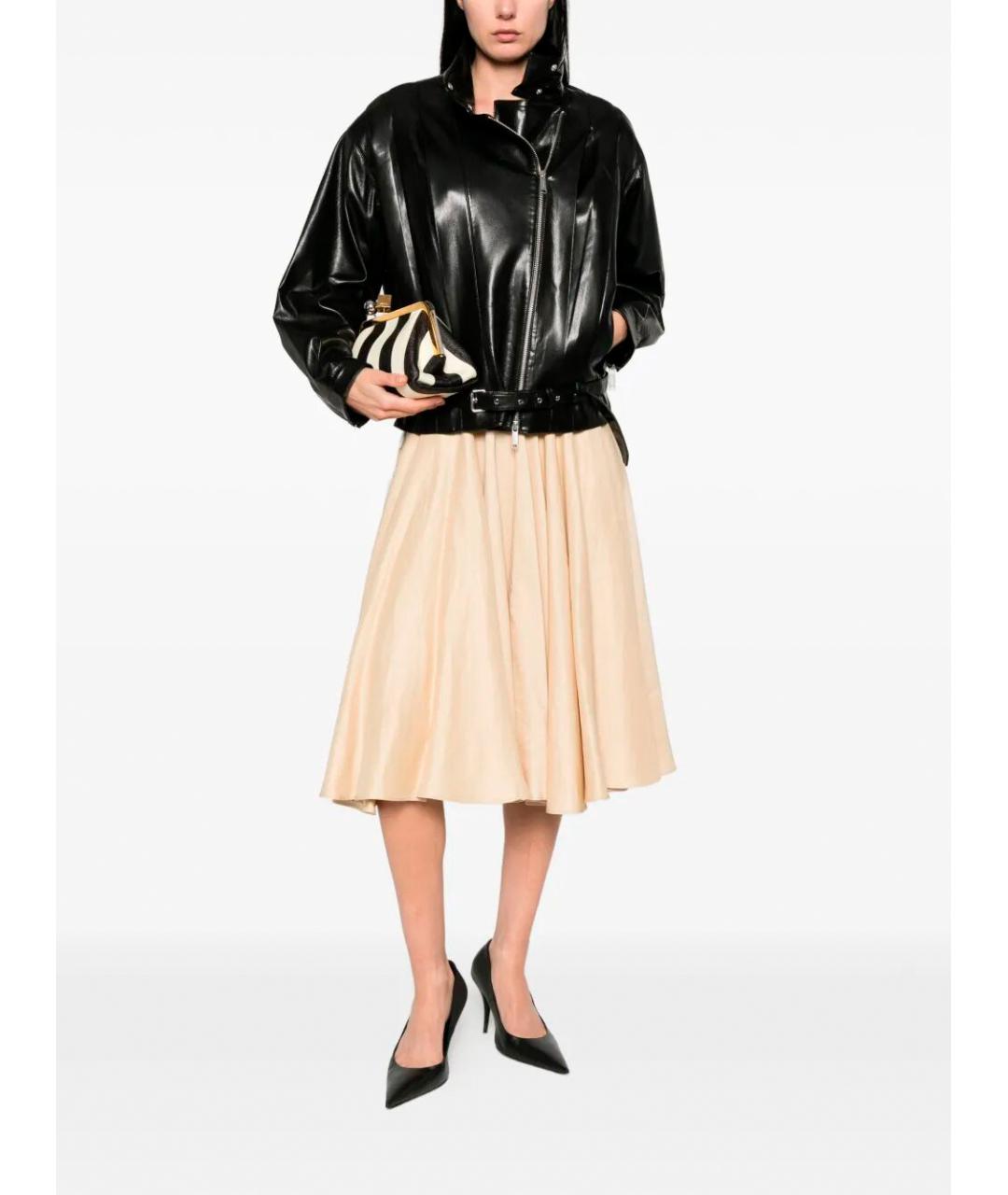 SELF-PORTRAIT Черная полиуретановая куртка, фото 2