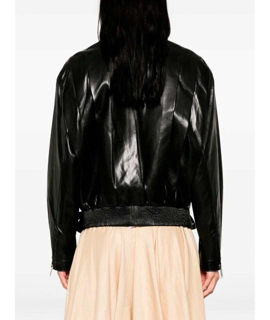SELF-PORTRAIT Черная полиуретановая куртка, фото 5