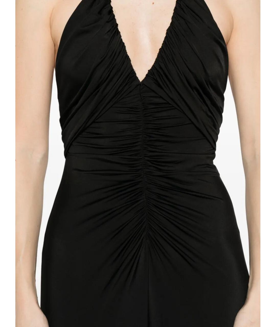 SELF-PORTRAIT Черное вискозное вечернее платье, фото 4