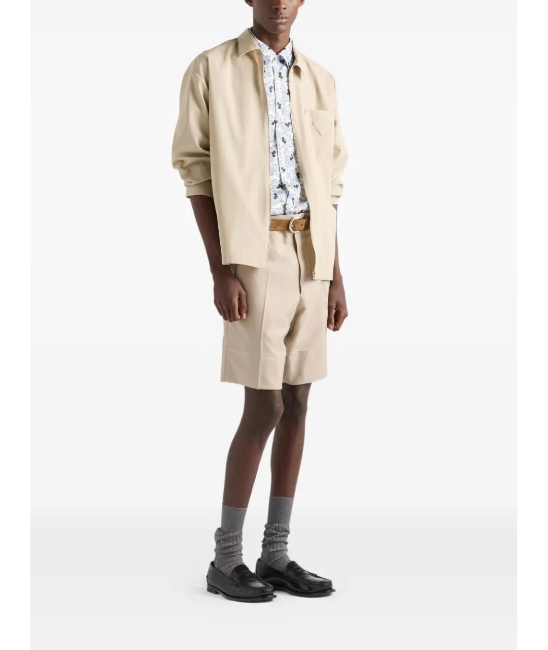 PRADA Бежевая хлопковая куртка, фото 3