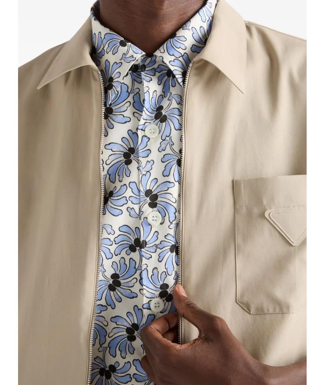 PRADA Бежевая хлопковая куртка, фото 2