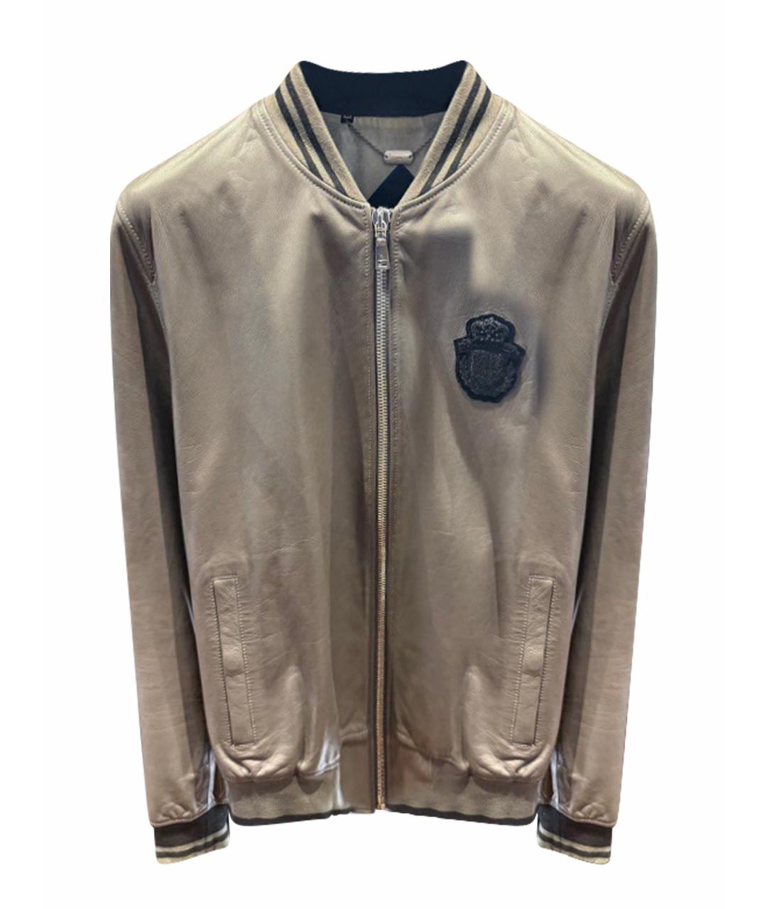 BILLIONAIRE Бежевая кожаная куртка, фото 1