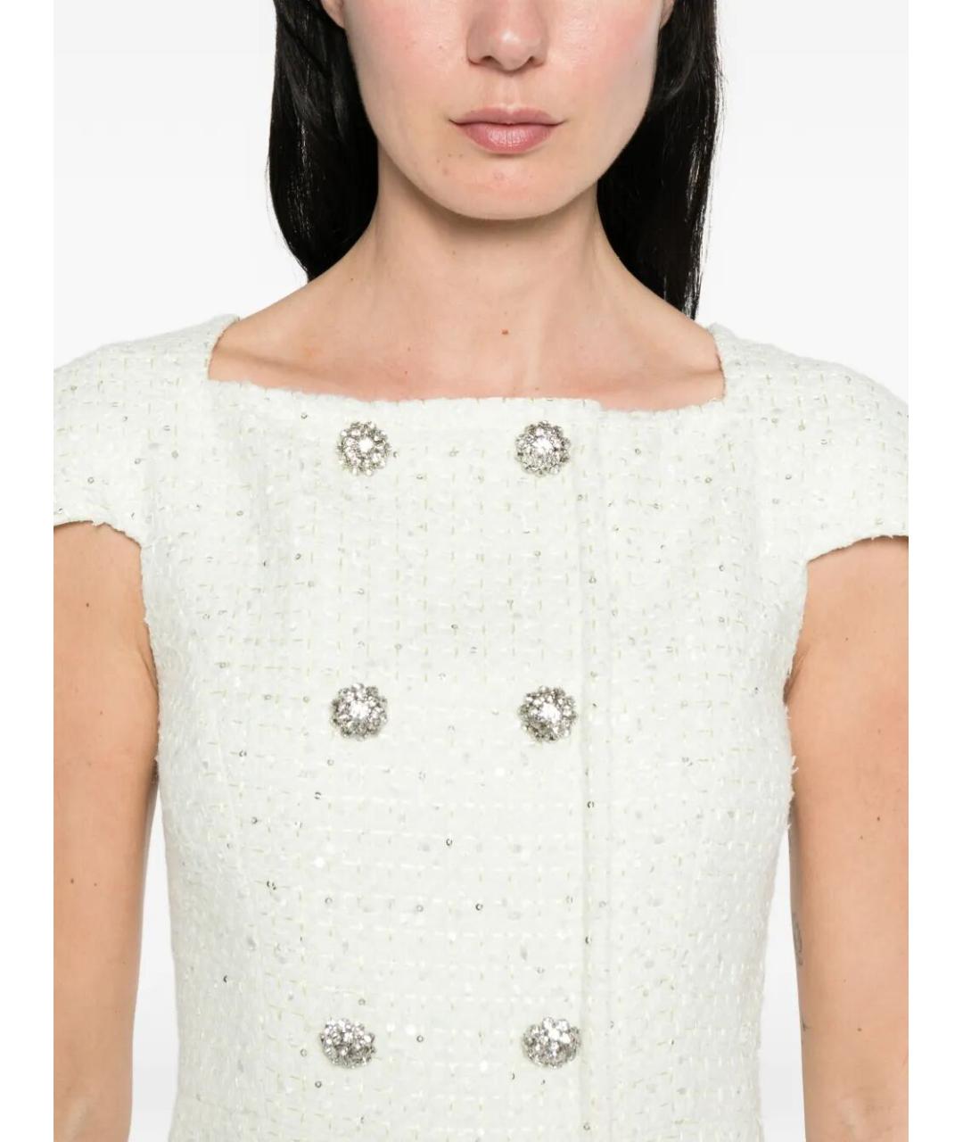 SELF-PORTRAIT Зеленые полиэстеровое повседневное платье, фото 5