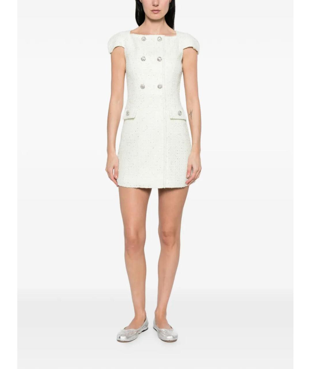 SELF-PORTRAIT Зеленые полиэстеровое повседневное платье, фото 2