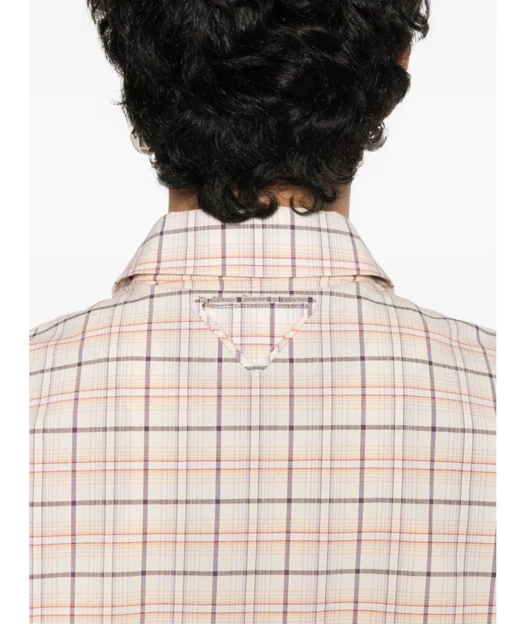 PRADA Бежевая хлопковая рубашка, фото 4