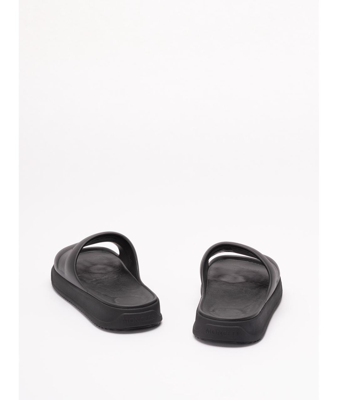MONCLER Черные шлепанцы, фото 3