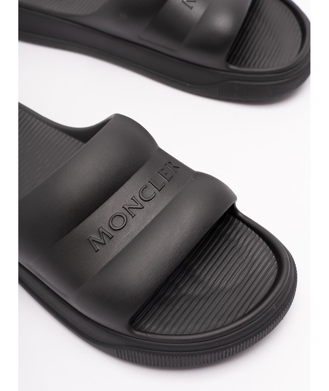 MONCLER Черные шлепанцы, фото 5