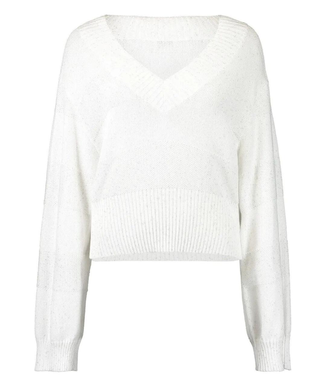 BRUNELLO CUCINELLI Белый хлопковый джемпер / свитер, фото 1