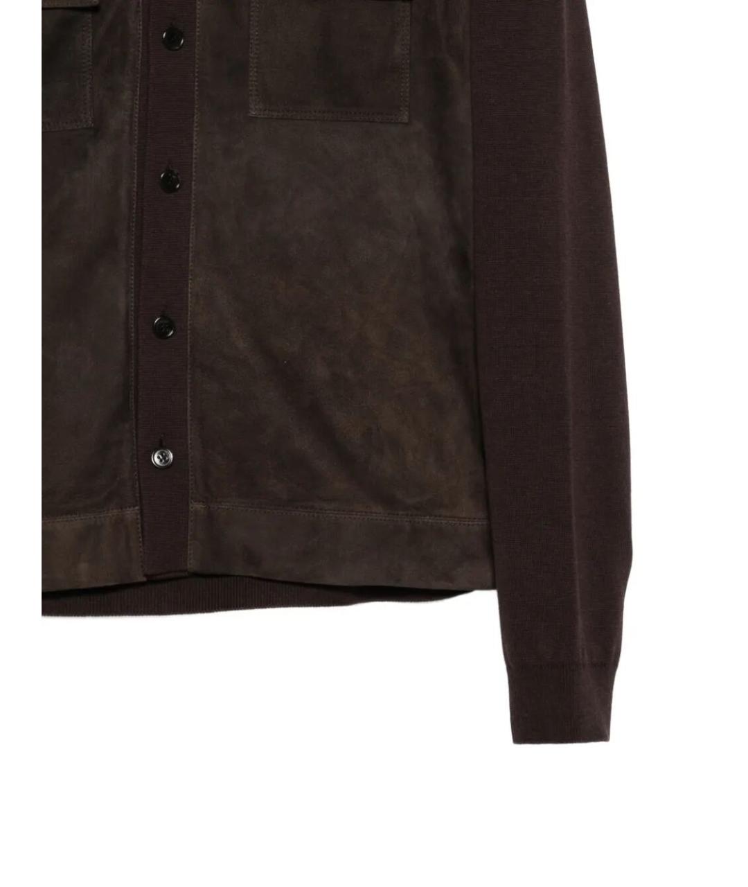 GUCCI Коричневая замшевая куртка, фото 3