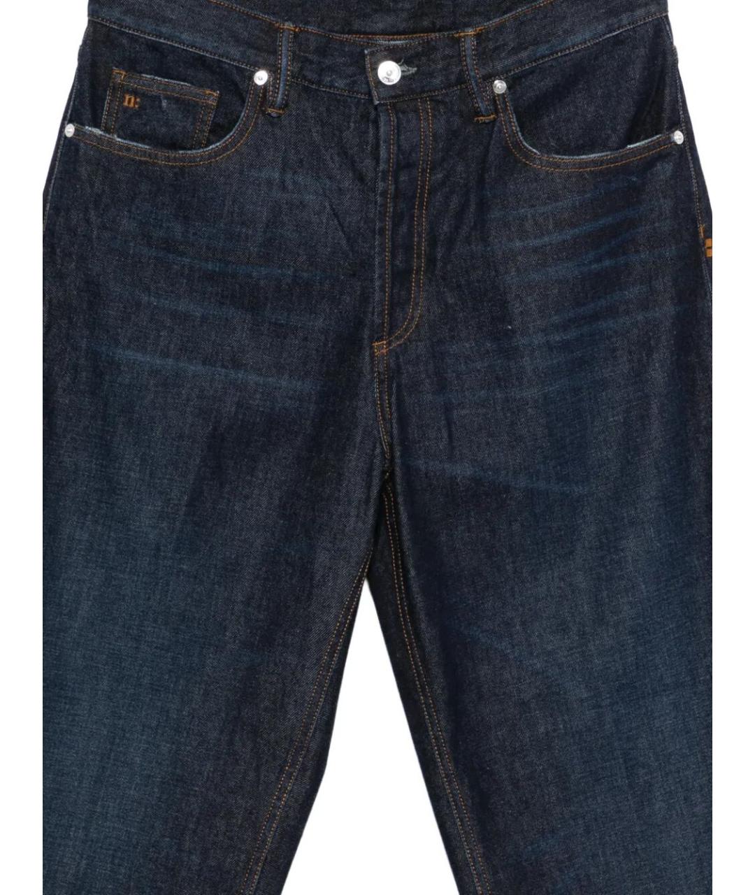 NINE IN THE MORNING Синие хлопковые прямые джинсы, фото 3