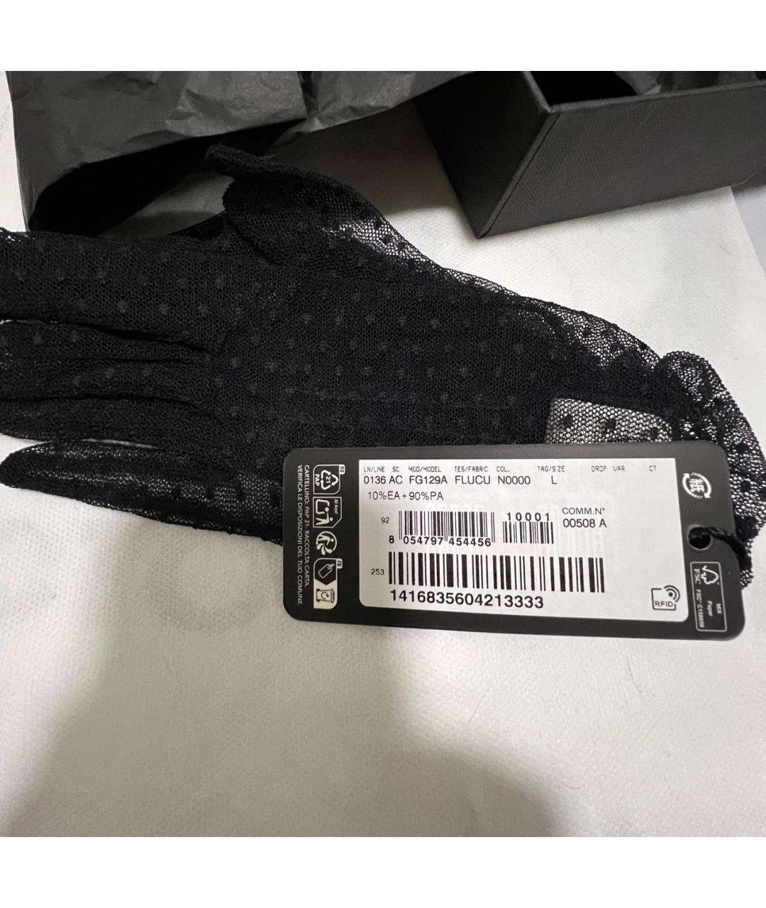 DOLCE&GABBANA Черные перчатки, фото 2