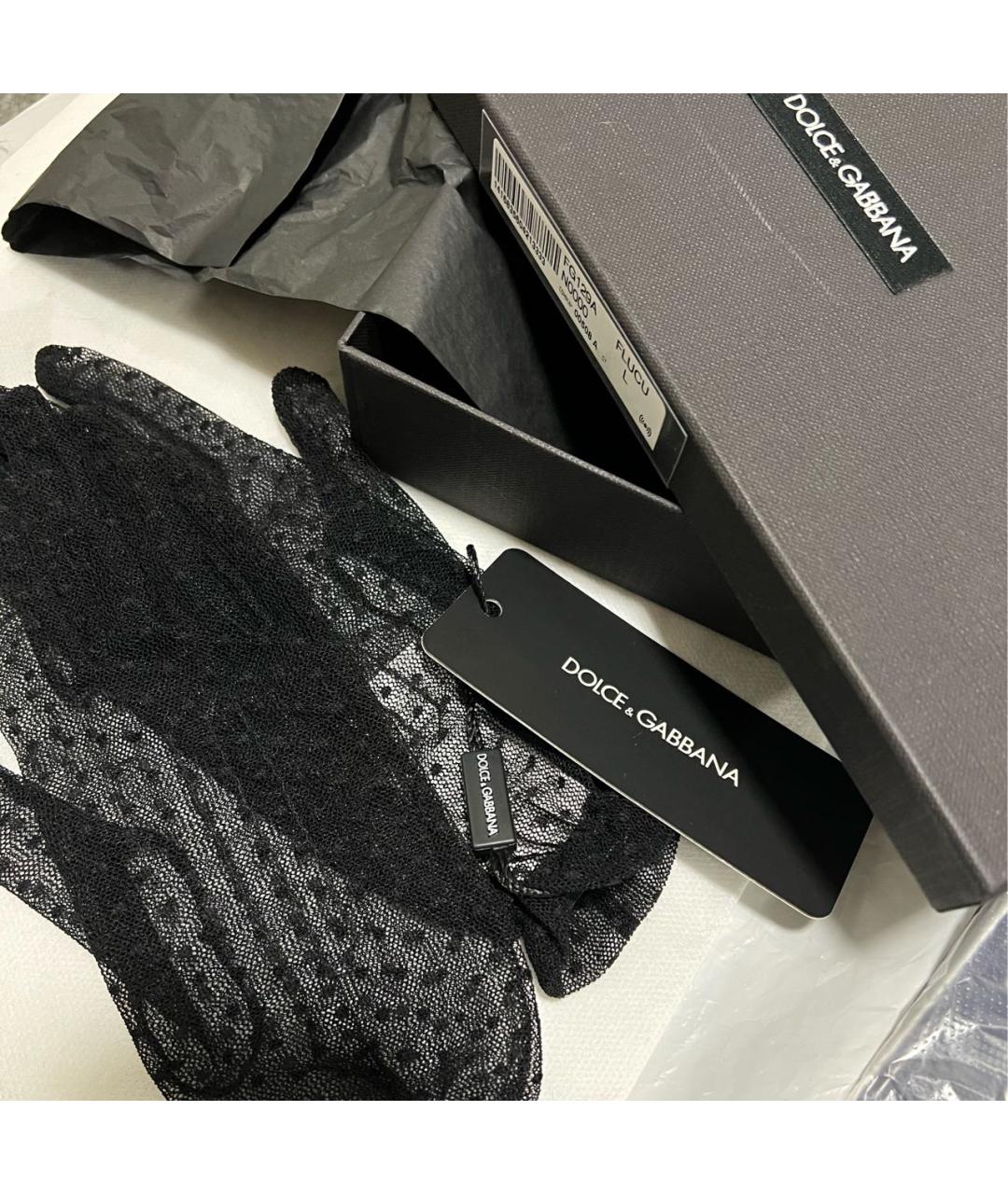 DOLCE&GABBANA Черные перчатки, фото 8