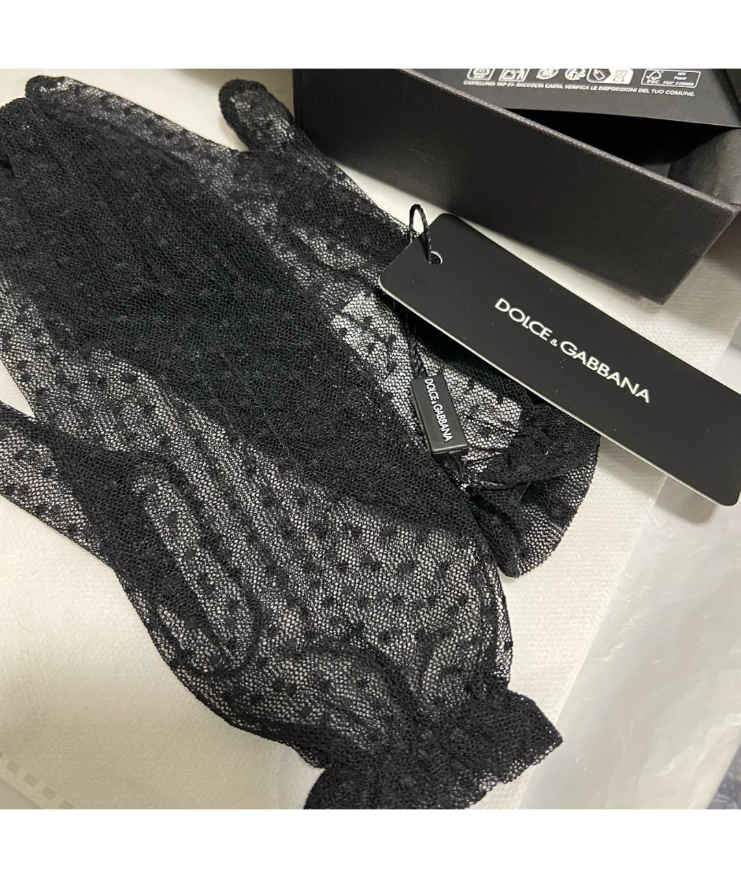 DOLCE&GABBANA Черные перчатки, фото 3