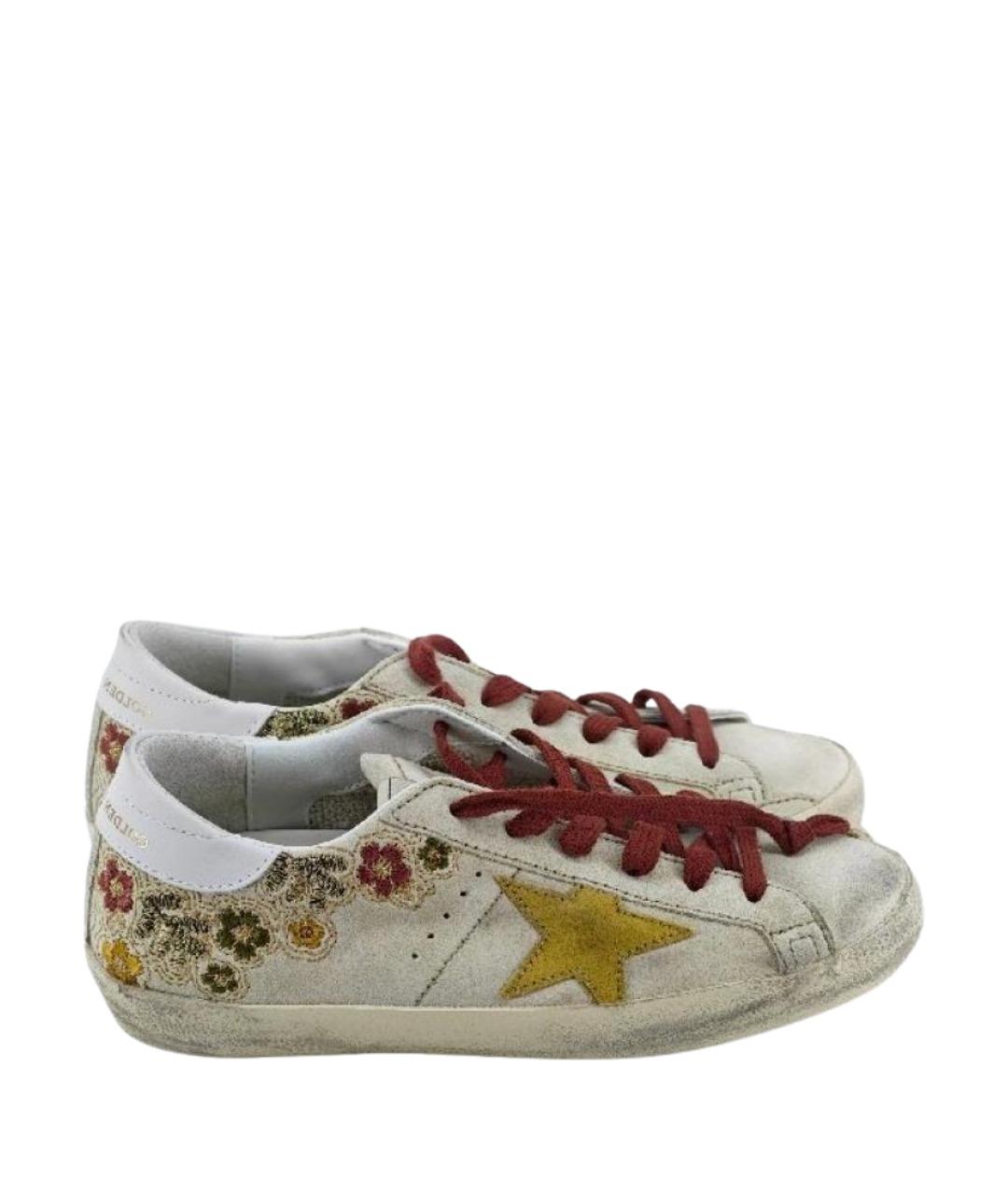 GOLDEN GOOSE DELUXE BRAND Бежевые замшевые кеды, фото 1