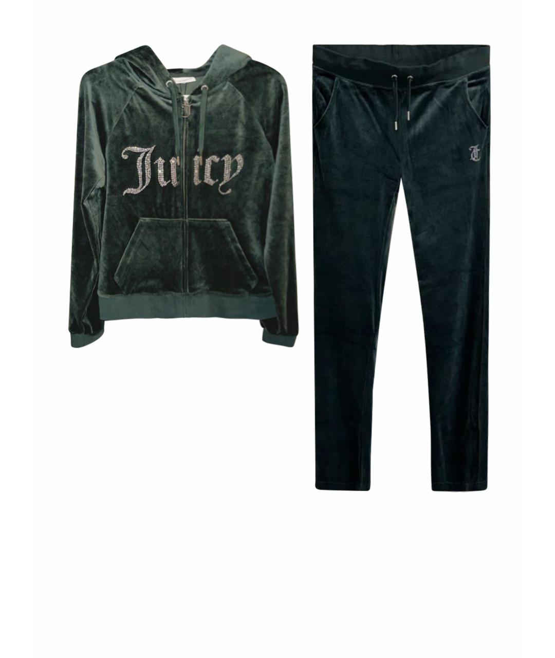 JUICY COUTURE Зеленый велюровый спортивные костюмы, фото 1