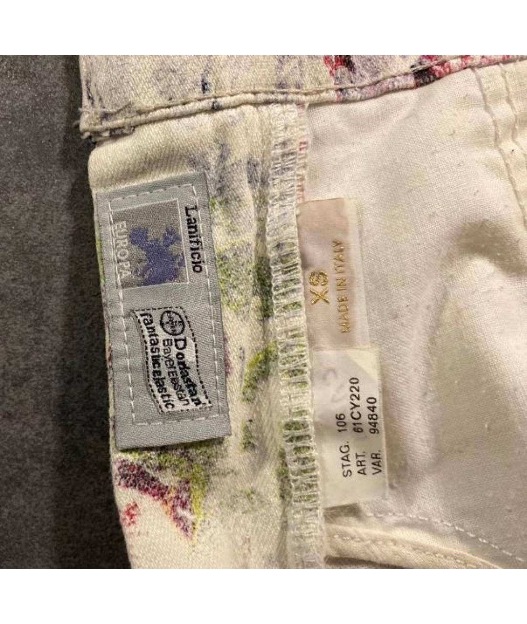 ROBERTO CAVALLI Мульти хлопко-эластановые прямые джинсы, фото 5