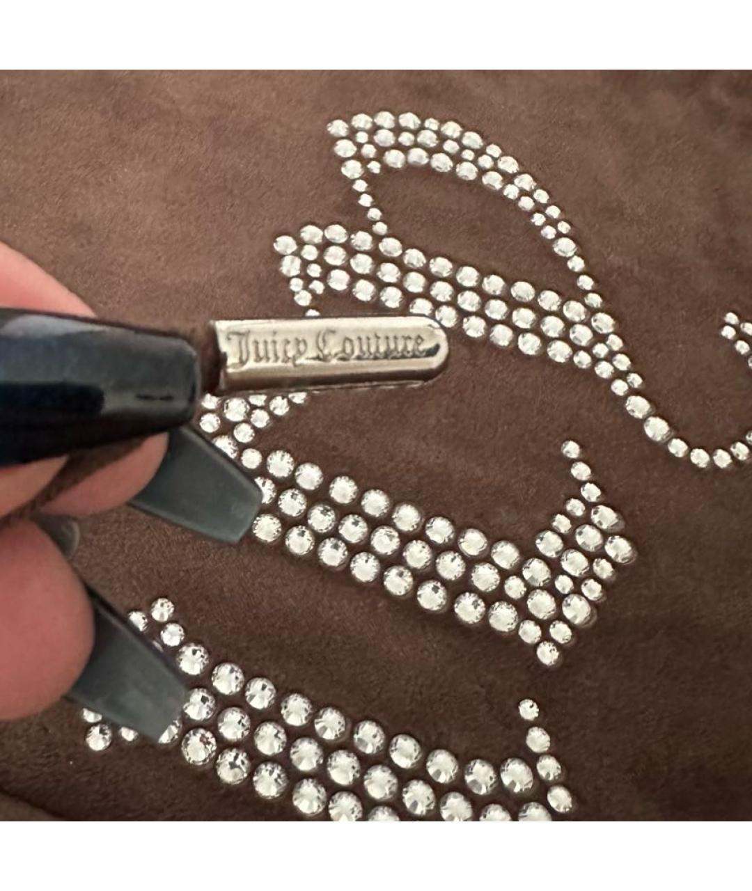 JUICY COUTURE Коричневый велюровый спортивные костюмы, фото 5