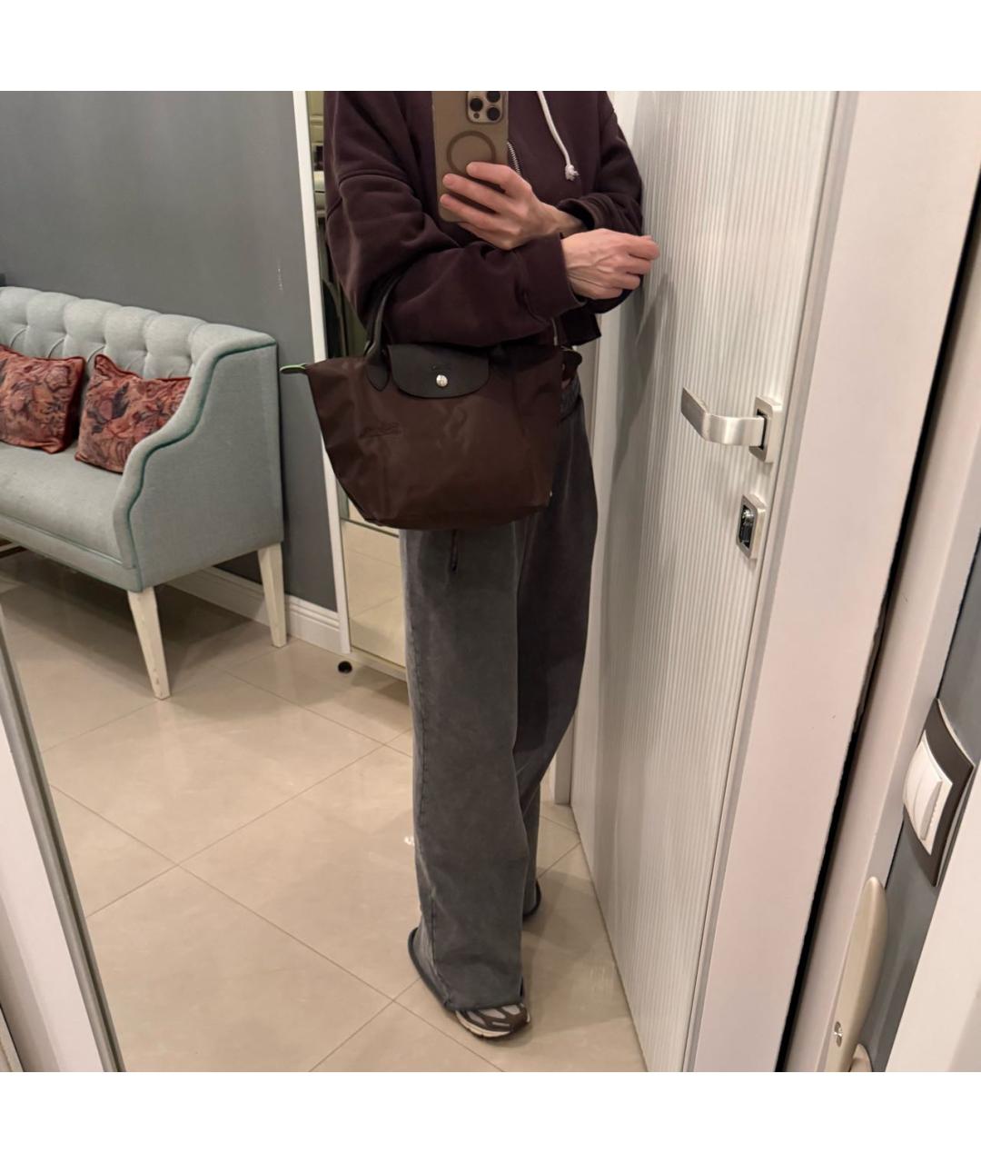 LONGCHAMP Коричневая сумка тоут, фото 8