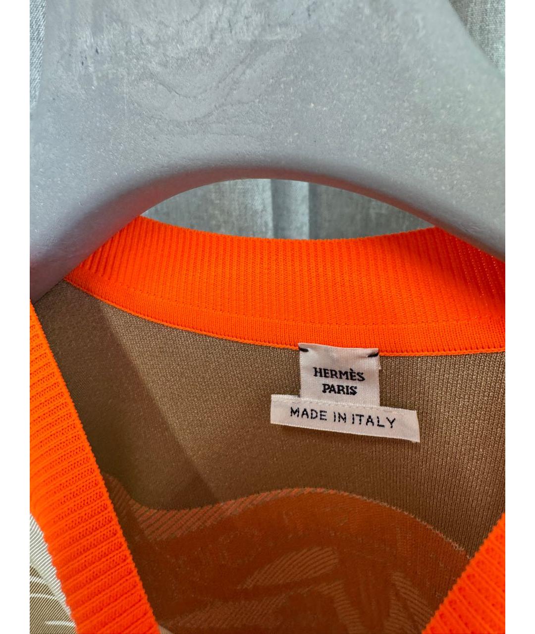 HERMES Бежевый шелковый джемпер / свитер, фото 3