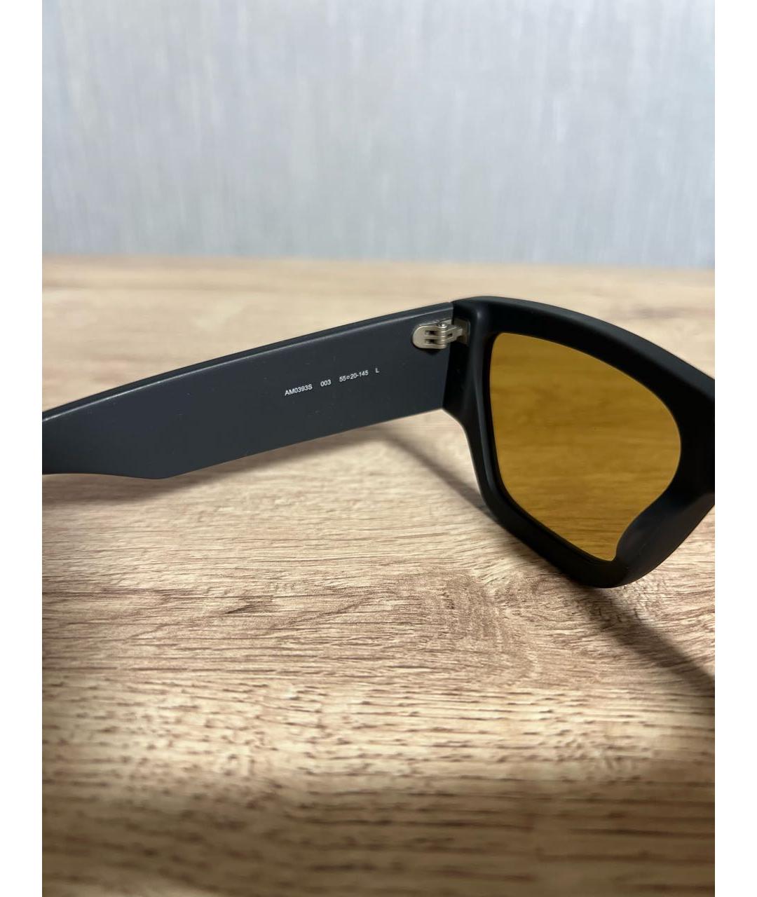 ALEXANDER MCQUEEN Серые пластиковые солнцезащитные очки, фото 3