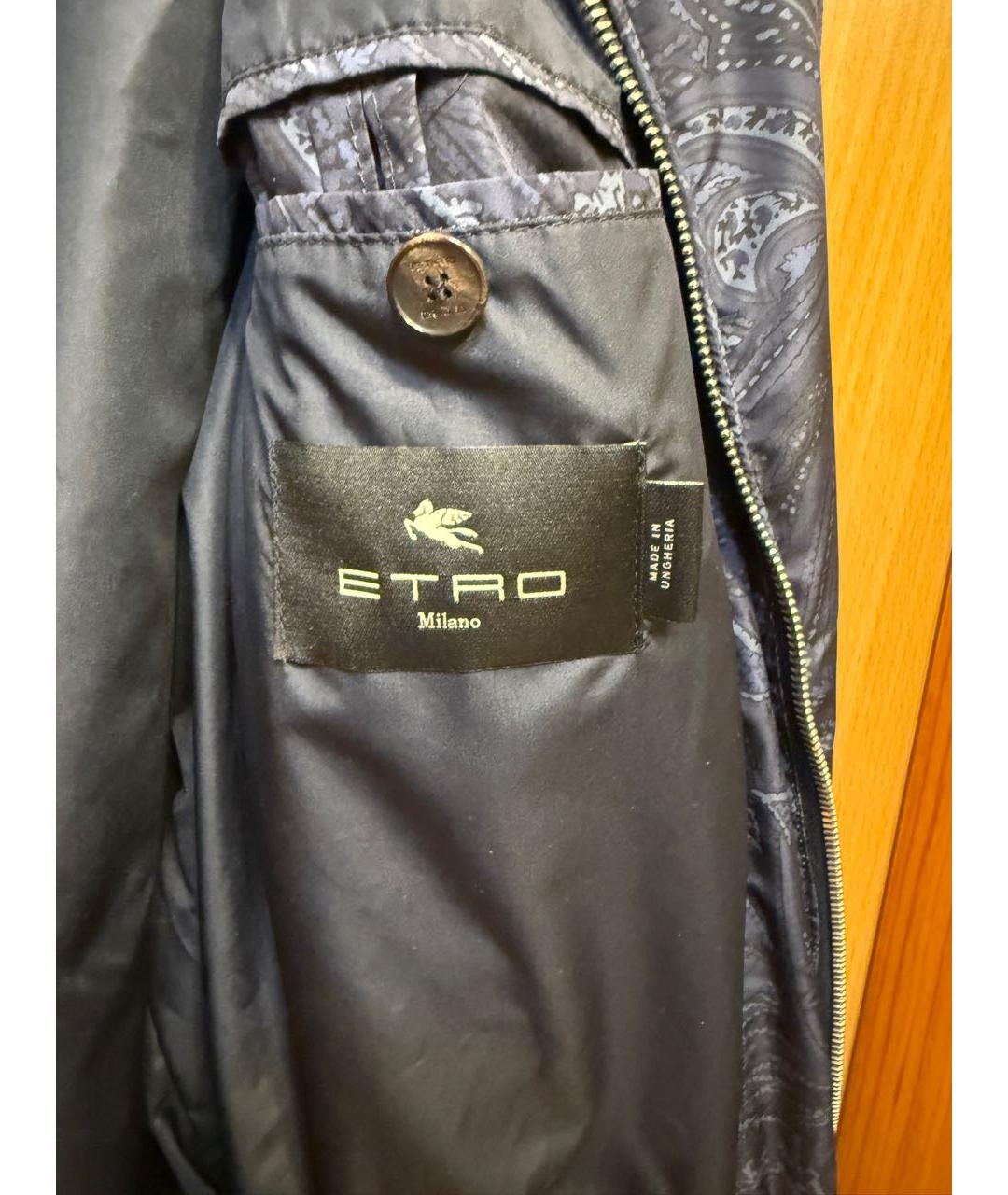 ETRO Синяя полиэстеровая куртка, фото 3