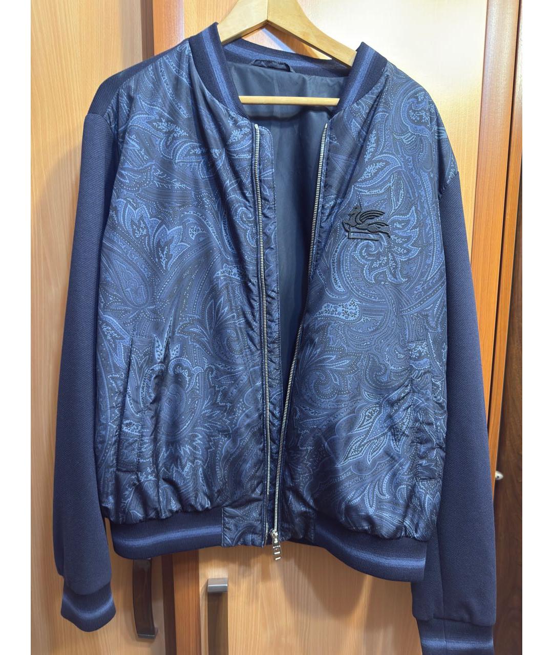 ETRO Синяя полиэстеровая куртка, фото 4