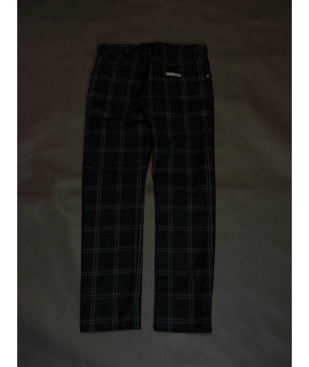 CHROME HEARTS Черные шелковые прямые брюки, фото 2