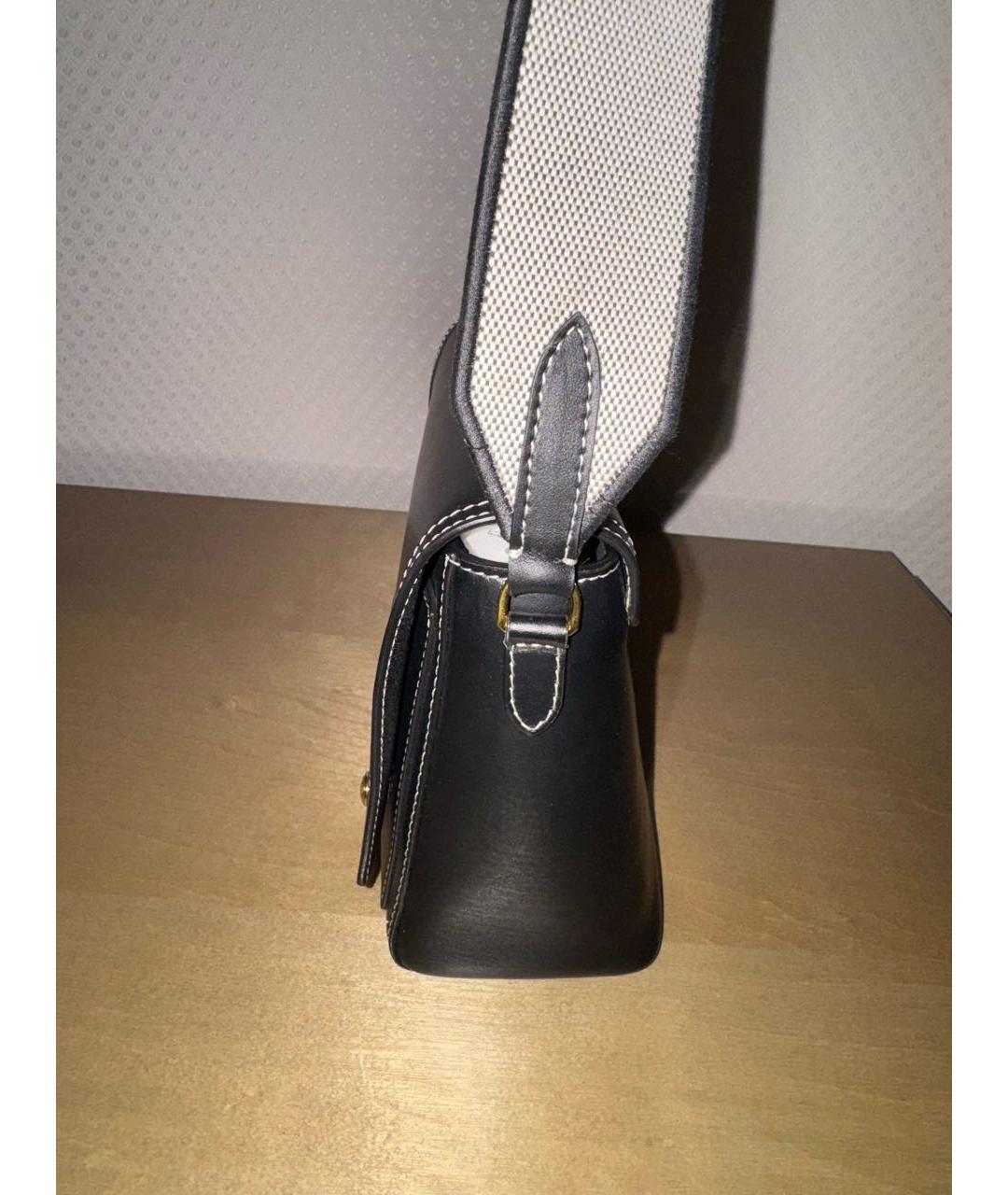 BURBERRY Черная кожаная сумка через плечо, фото 5