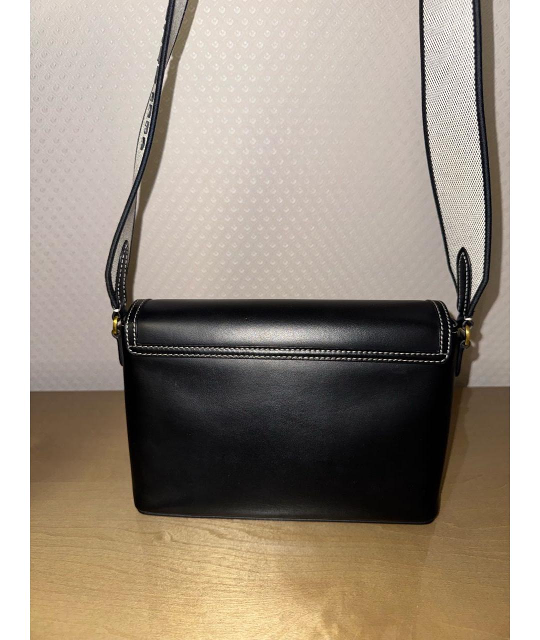 BURBERRY Черная кожаная сумка через плечо, фото 4