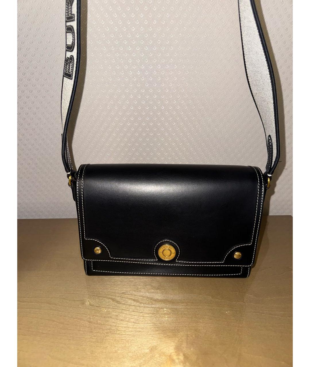 BURBERRY Черная кожаная сумка через плечо, фото 3