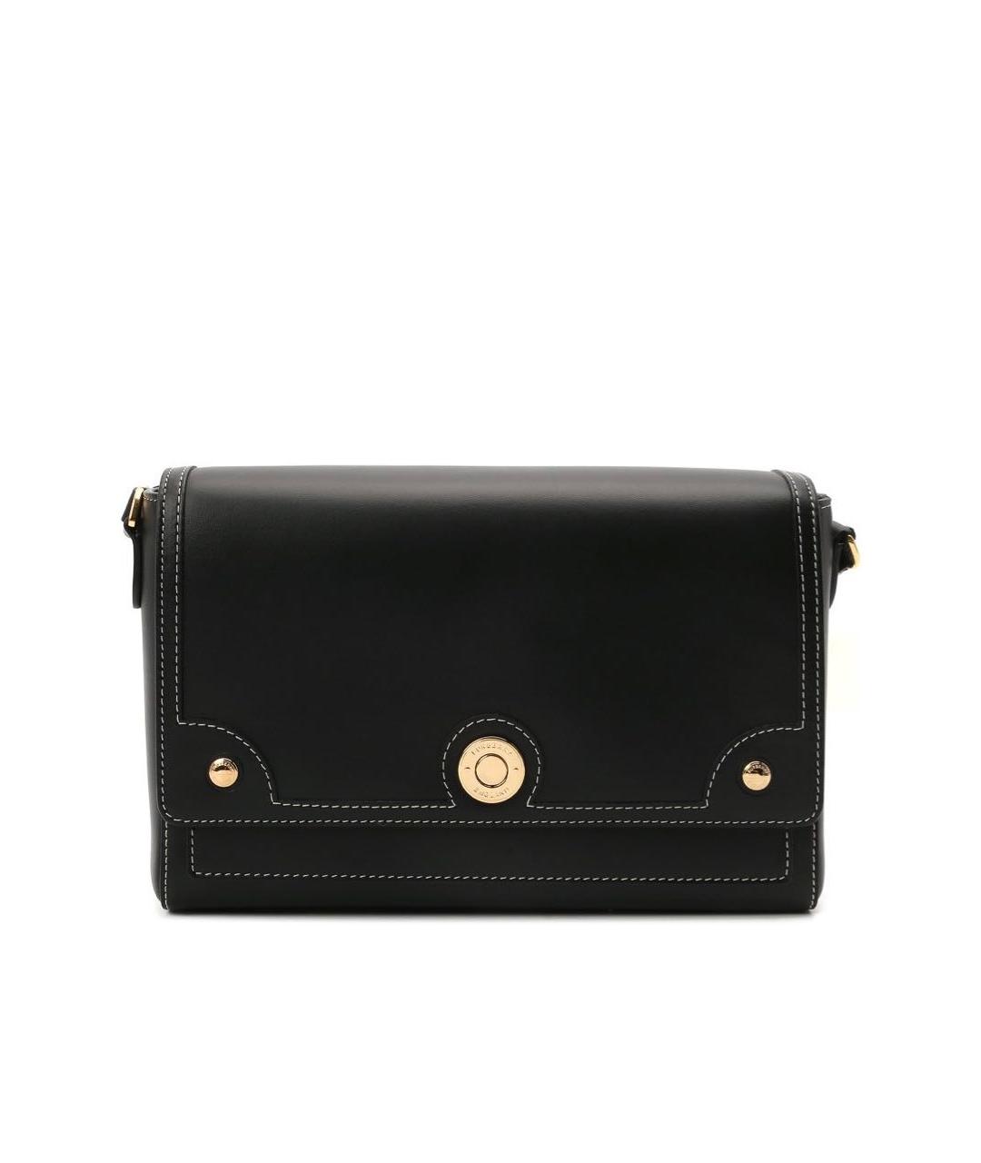 BURBERRY Черная кожаная сумка через плечо, фото 2