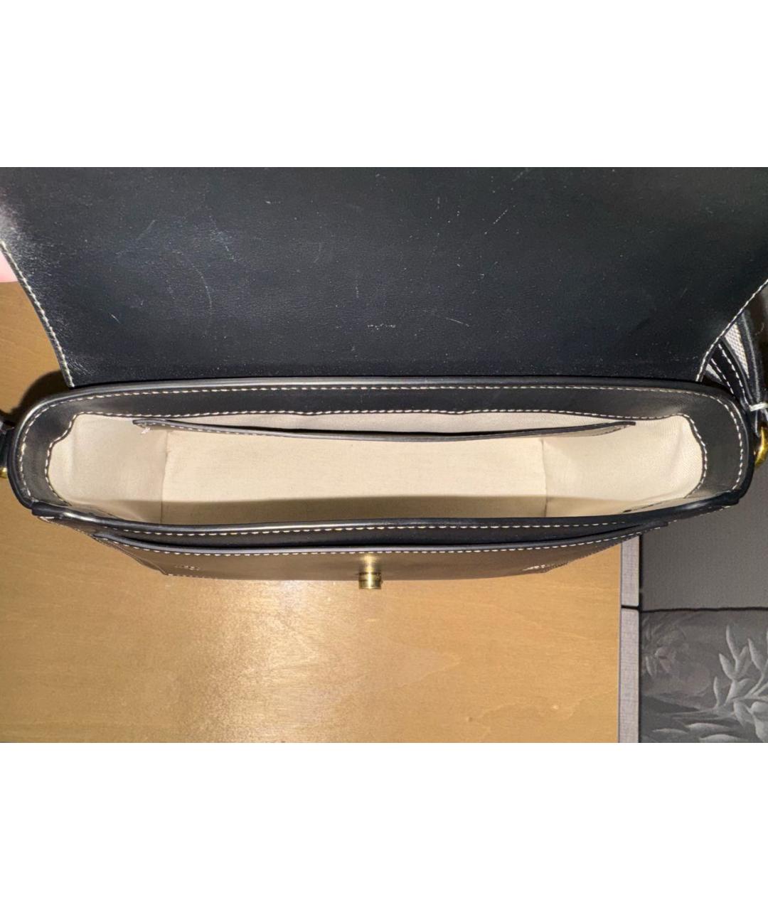 BURBERRY Черная кожаная сумка через плечо, фото 7