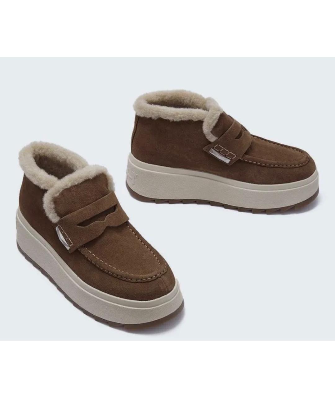 ASH Коричневые замшевые ботинки, фото 4