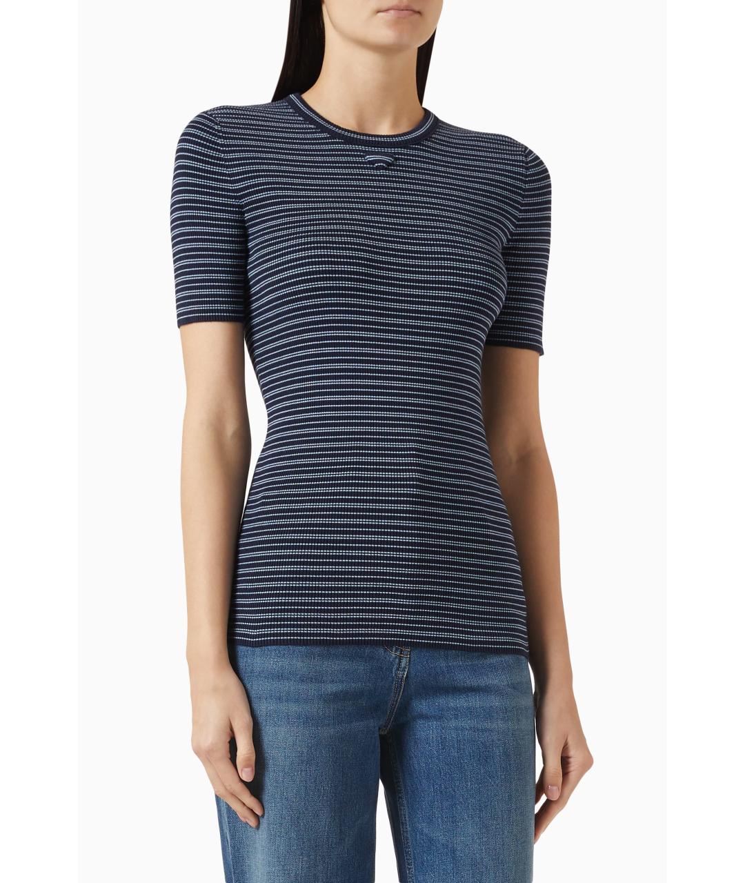 PRADA Синяя хлопковая футболка, фото 3