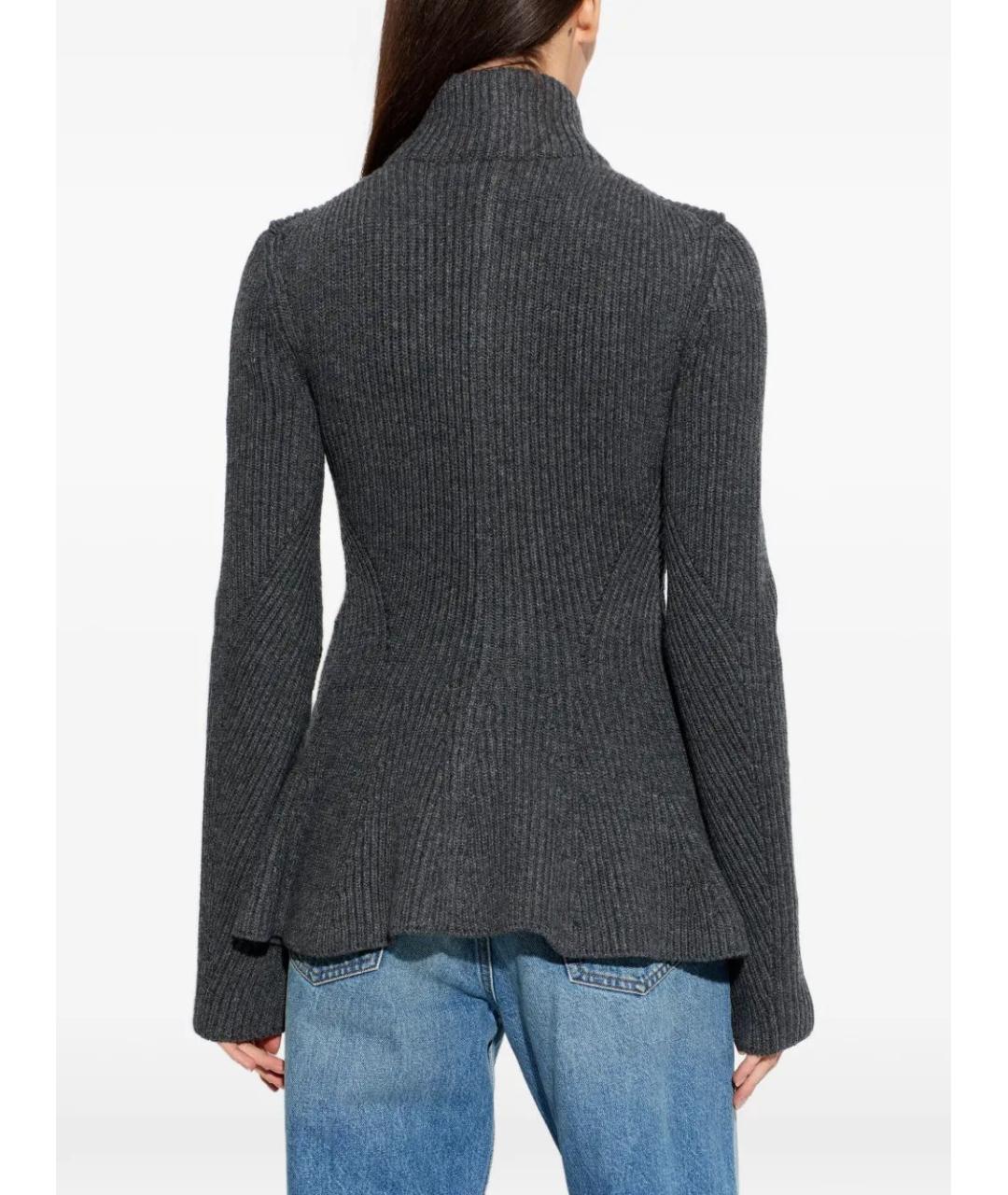 ALAIA Антрацитовый шерстяной кардиган, фото 4